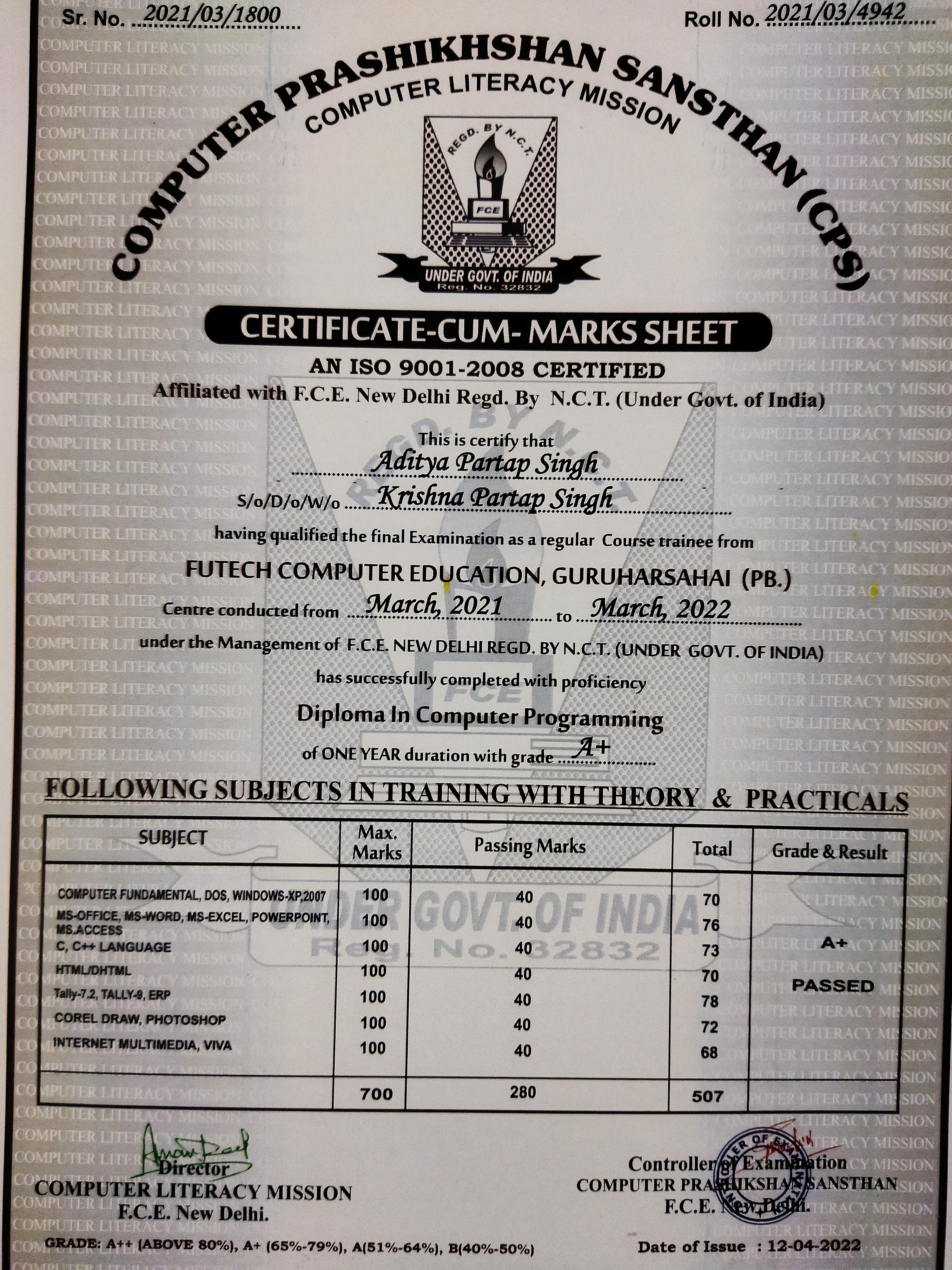 diploma in computer programing